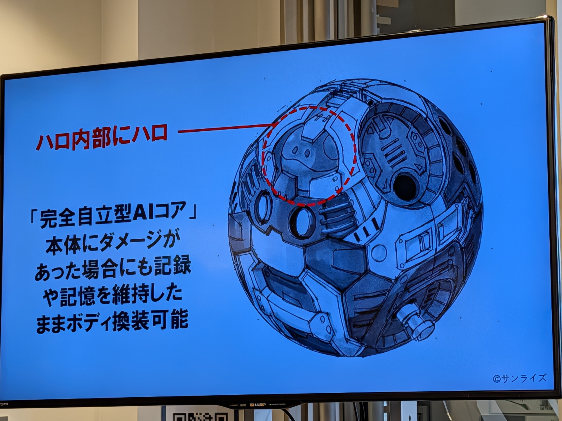 「みんなのハロ」の内部にはもう1つの「ハロ」が埋め込まれている。これはオリジナルの「ハロ」の内部構造でも同様の構造になっている