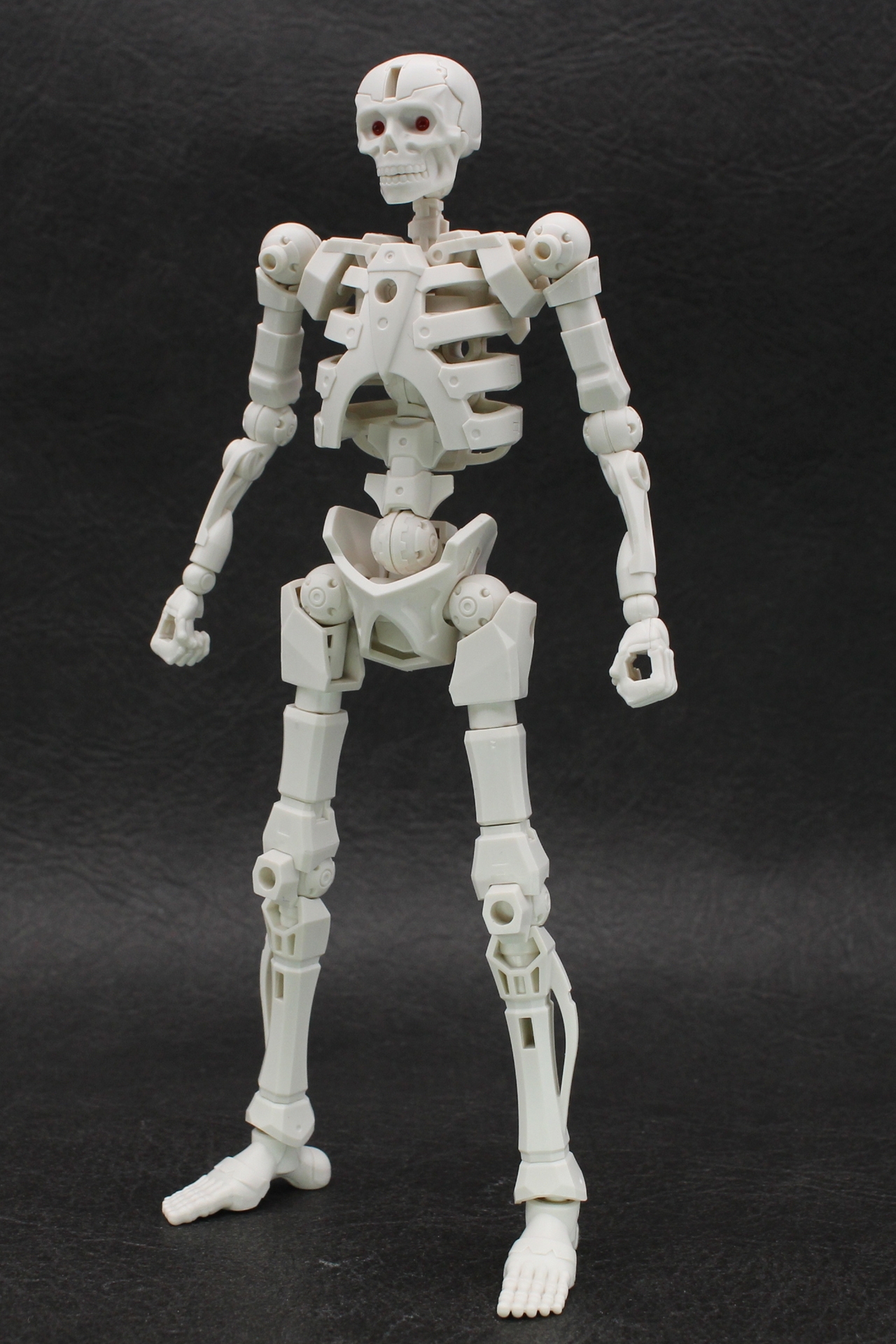 完成したドゥロースケルトン。実物の骨格からはデフォルメされているものの、骨としての姿は備えている