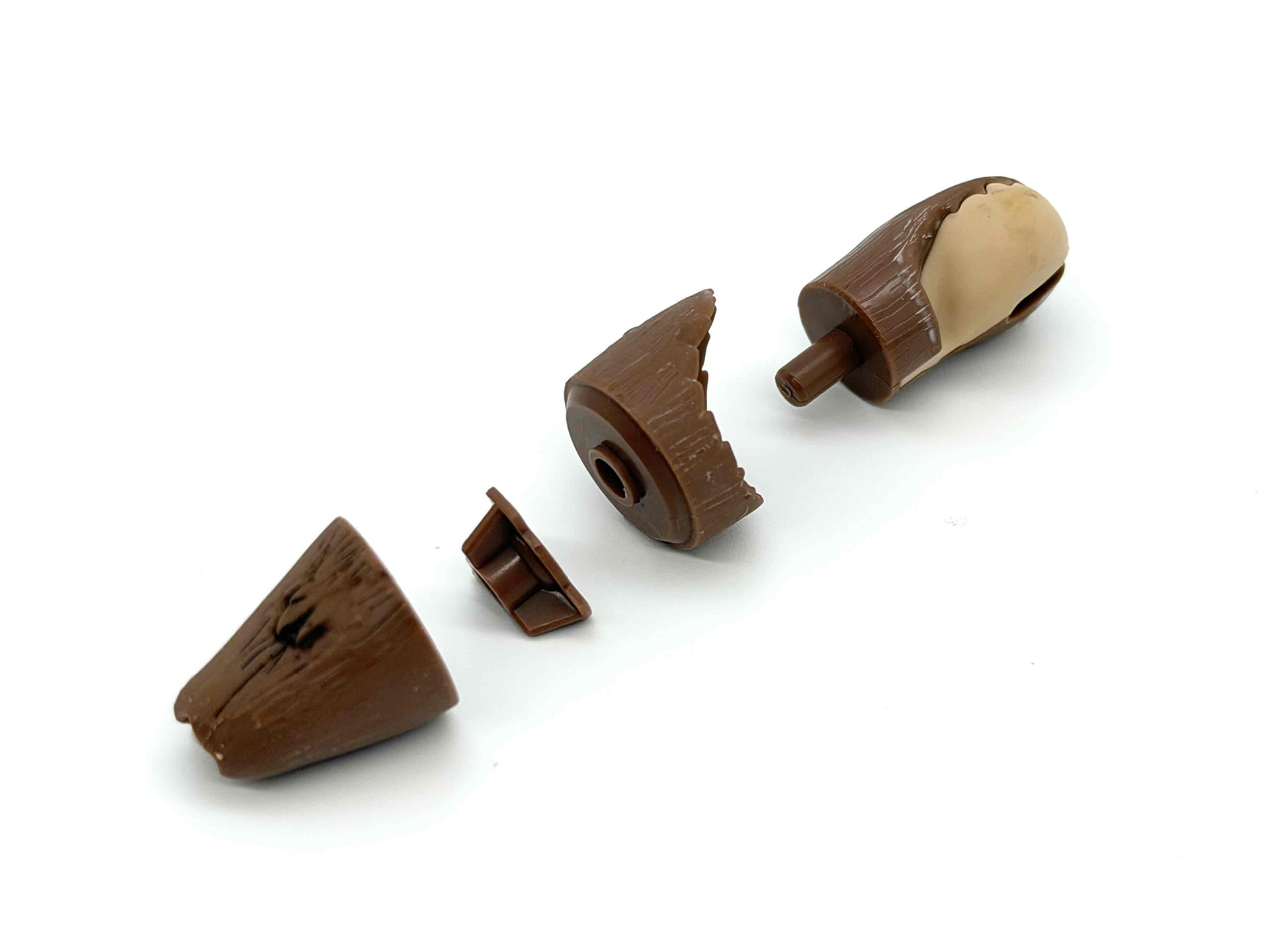 獣毛がパーツ分けによって、色分けにもなっています