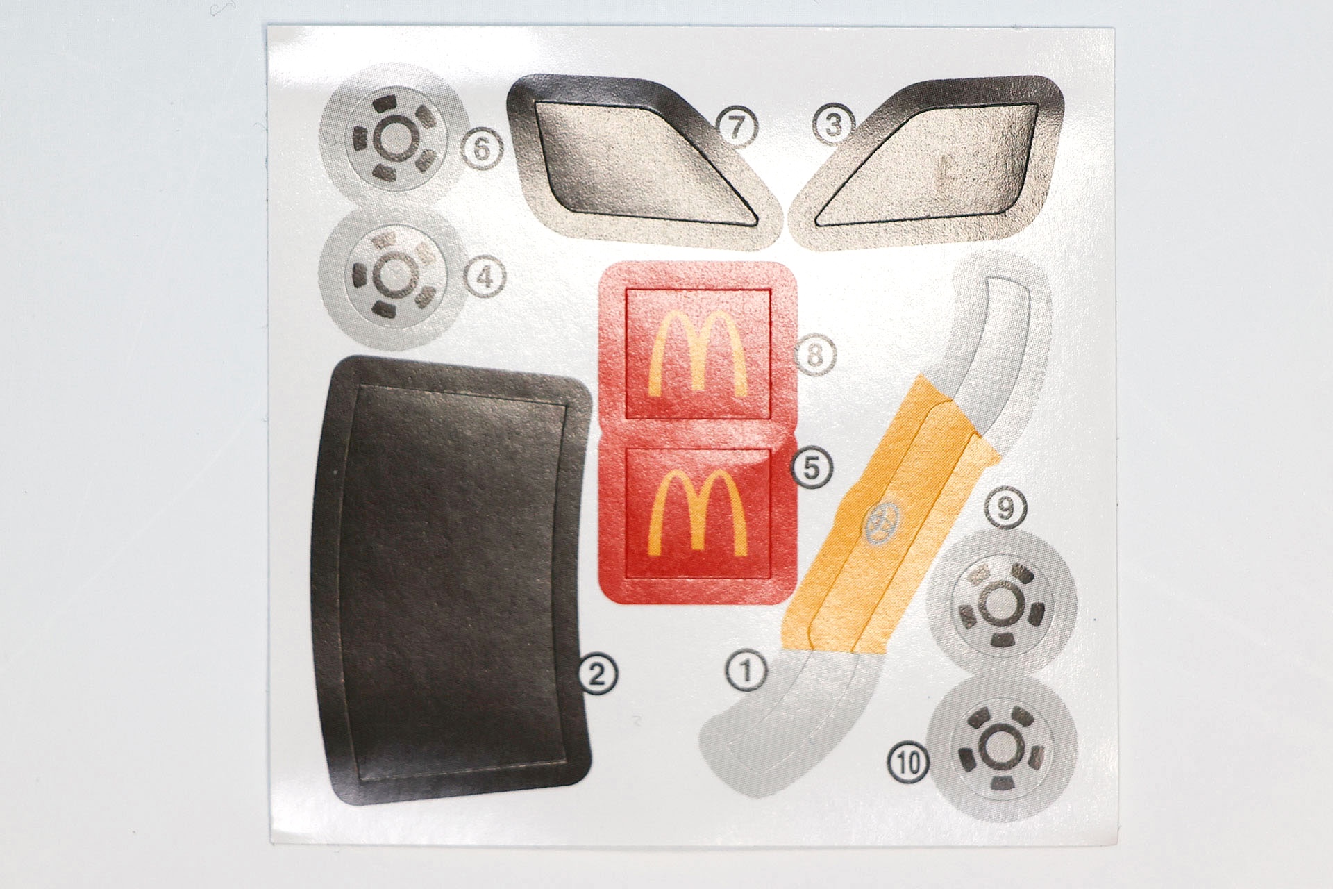 「トヨタ タウンエース ハンバーガーカー」に付属しているシール