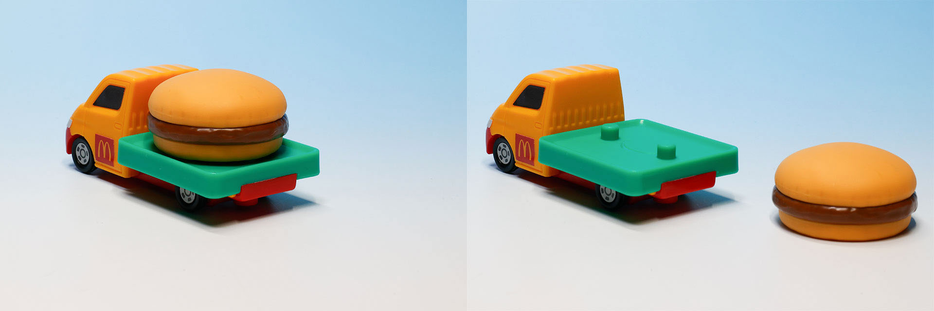 このようにハンバーガーは着脱可能