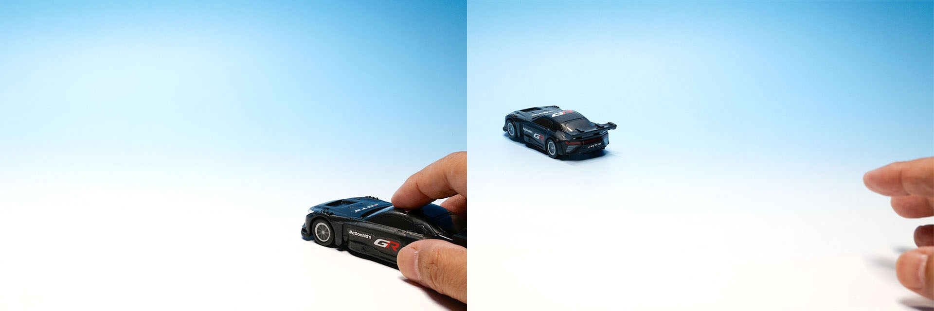 手で押して走らせよう