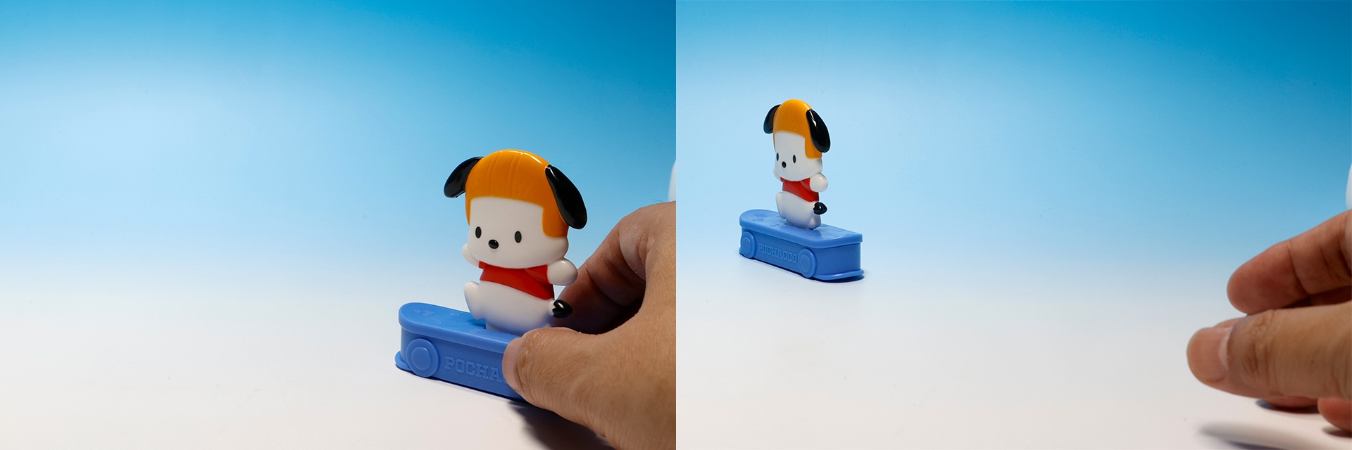 手で押して走らせて遊ぼう