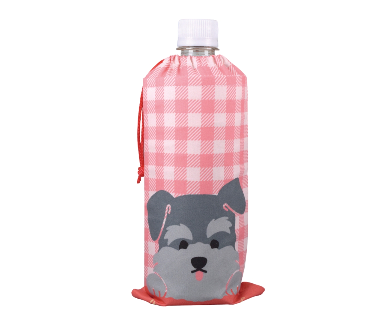 ペットボトル巾着（シルバー＆ブラック）