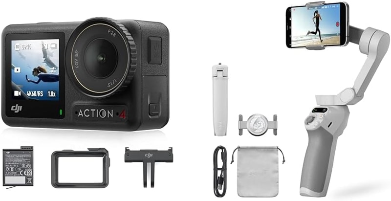 DJI アクションカメラ Osmo Action 4 エッセンシャルコンボ + スマートジンバル Osmo Mobile SE