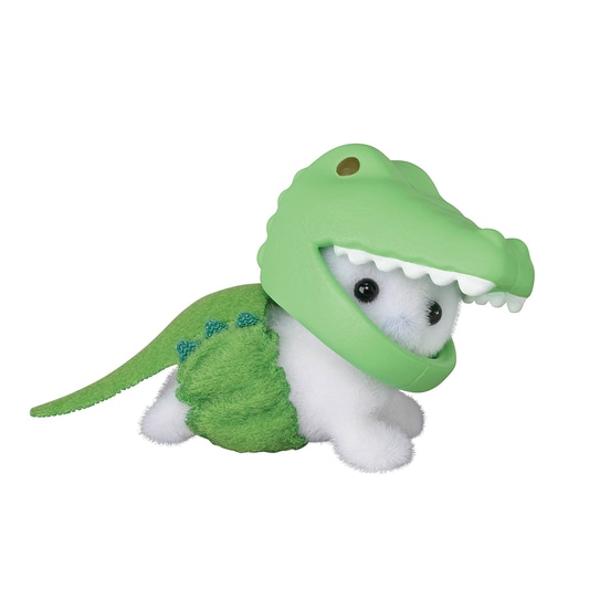 アザラシの赤ちゃん（はいはい）とワニのかぶりもの