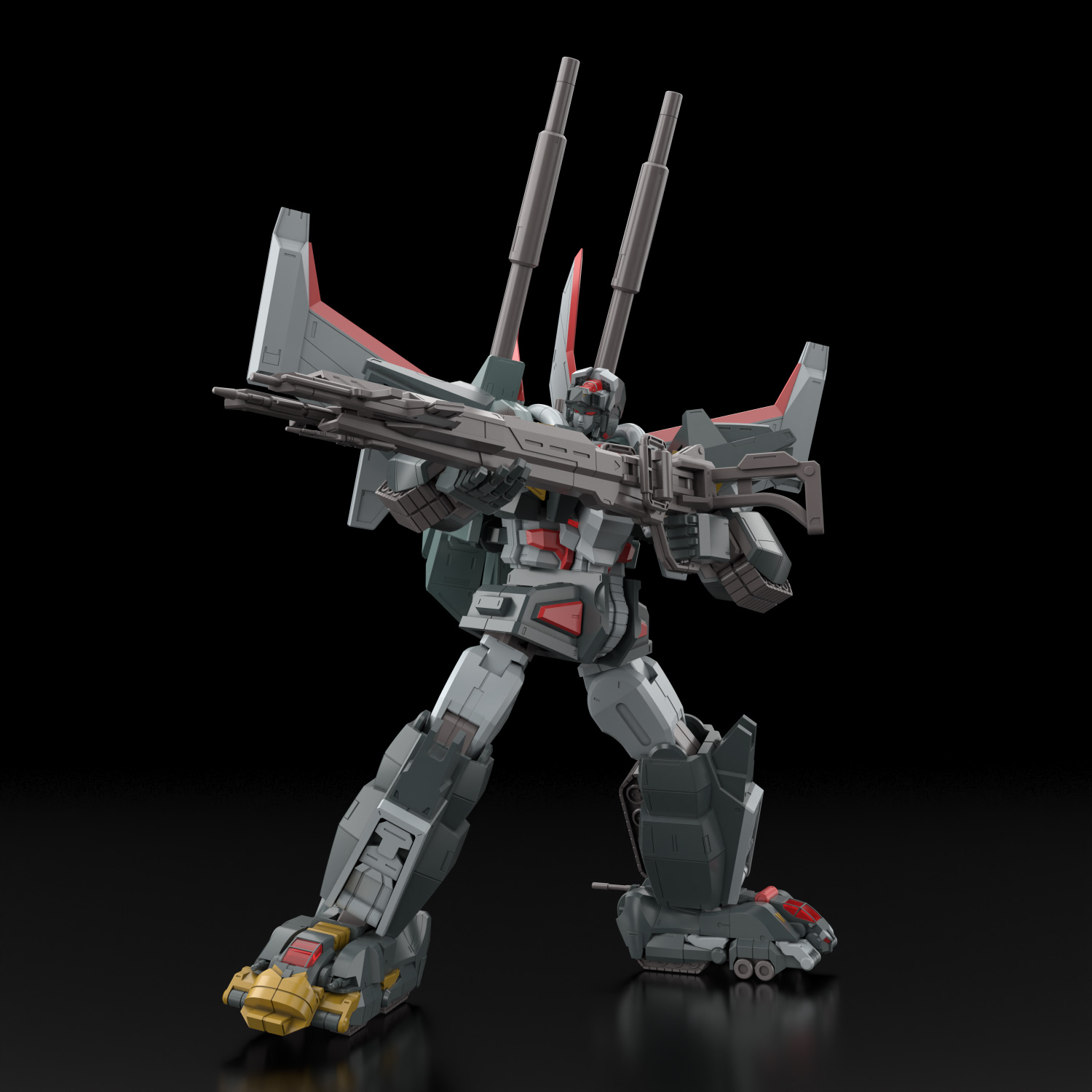 アオシマオンラインショップ限定の「超獣機神ダンクーガ+ダイガンオプションパーツセット アオシマオンラインショップ限定版」。巨大な射撃武器「ダイガン」と、TVアニメ終盤での強化装備「飛行ユニット」を装備した姿を再現している