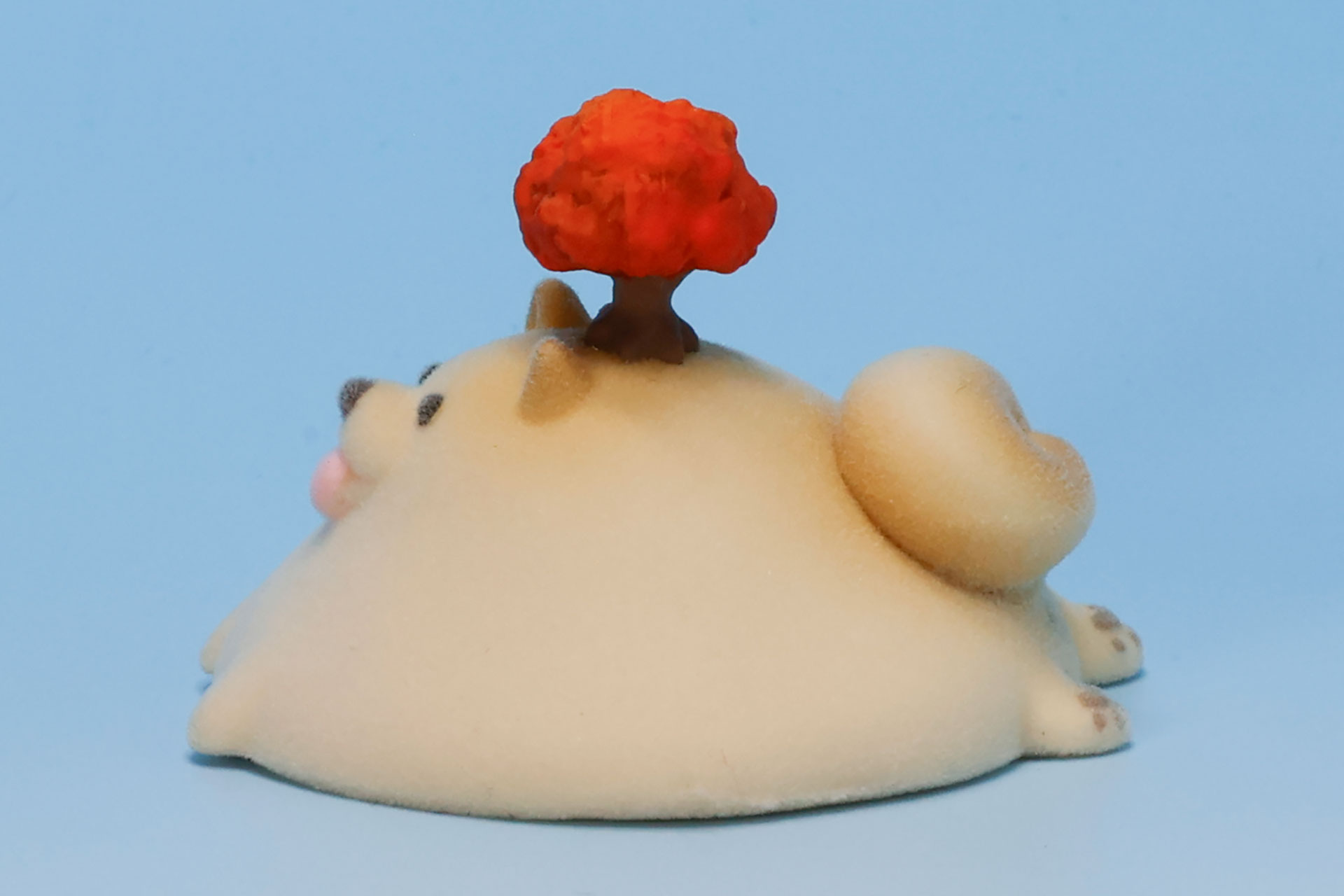 赤く色づいた木とやさしい色合いが秋らしい