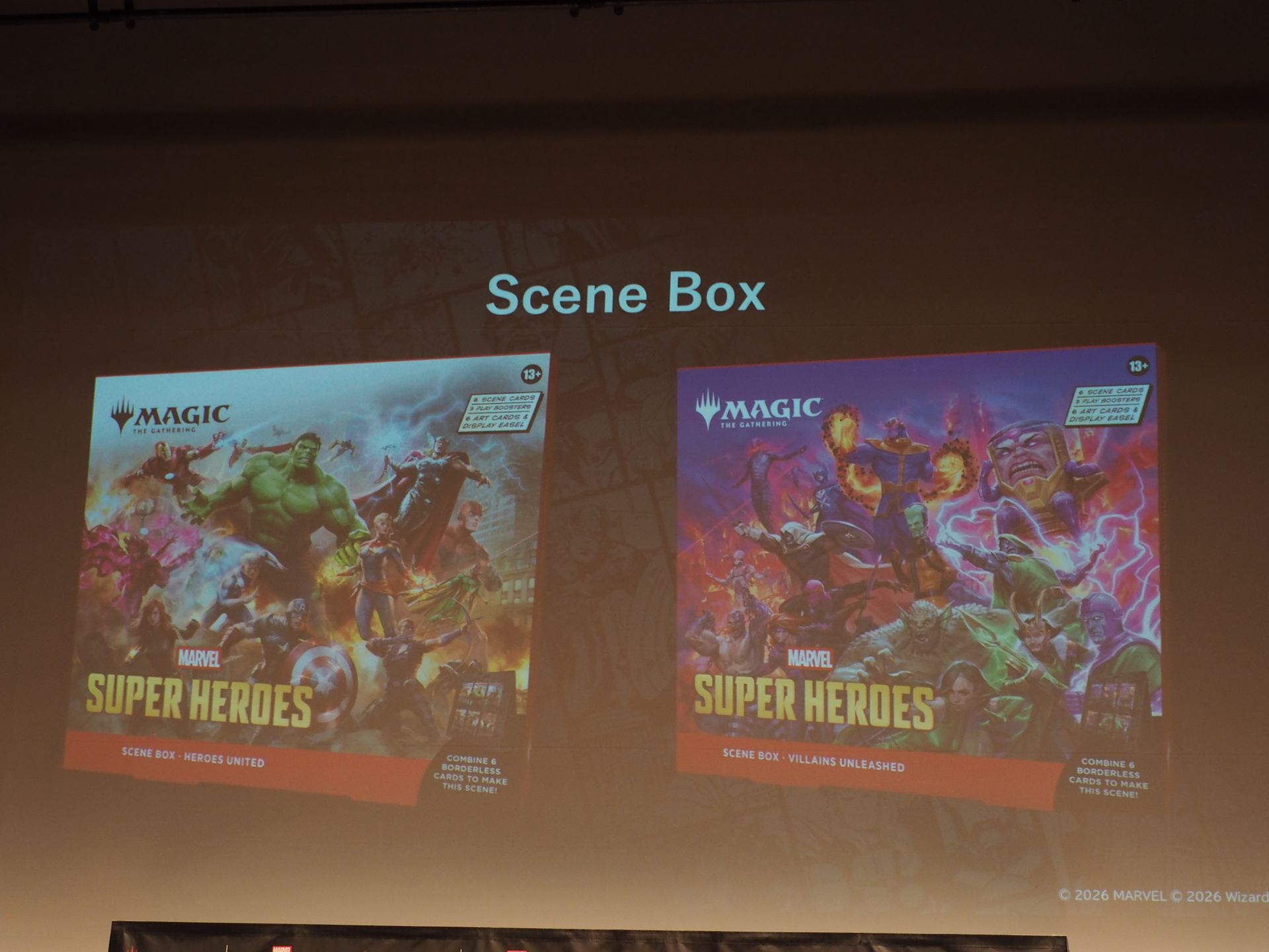 ヒーローズサイドとヴィランズサイドの「Scene Box」（英語版のみ）