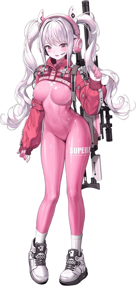 公式ページの画像。かわいらしくセクシーなキャラクターデザインだが、彼女は謎の敵「ラプチャー」と戦う少女の姿をした兵器「NIKKE(ニケ)」の1人なのだ