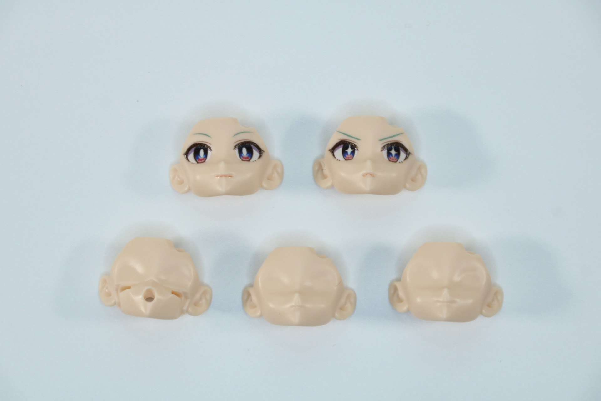 フェイスパーツ（印刷済み2種、デカール用3種）