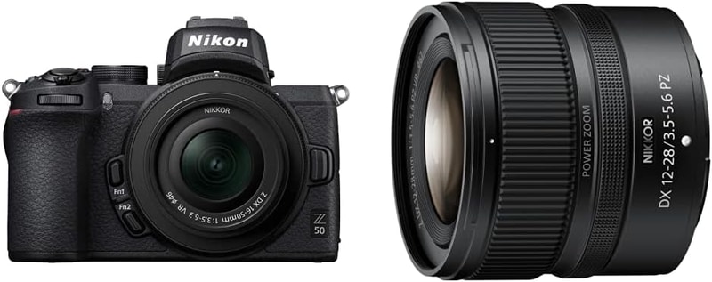 【セット】Nikon ミラーレス一眼カメラ Z50 レンズキット NIKKOR Z DX 16-50mm f/3.5-6.3 VR付属 Z50LK16-50 ブラック & Nikon 広角パワーズームレンズ NIKKOR Z DX 12-28mm f/3.5-5.6 PZ VR Zマウント APS-C