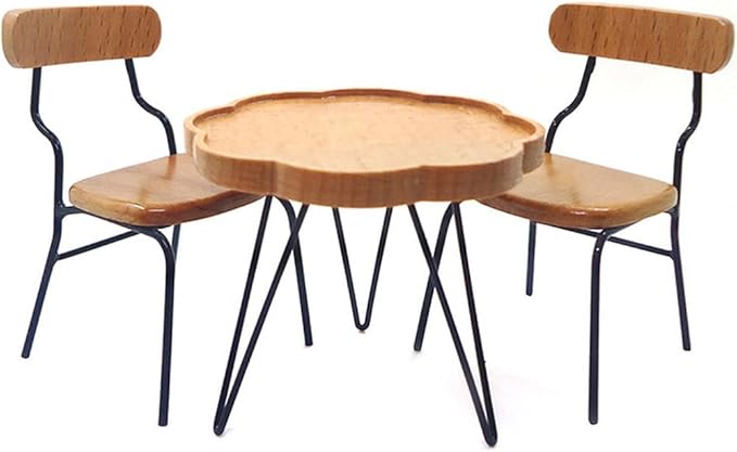 moin moin ミニチュア 家具 1/12 1:12 スケール 家具 テーブル & イス 3点セット 2502mini65
