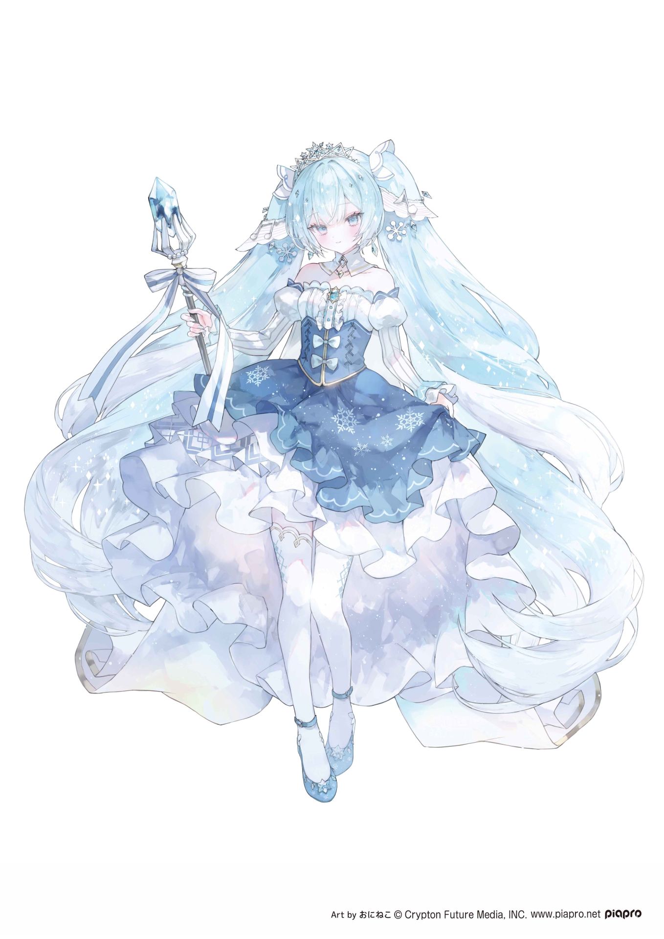 おにねこ氏描きおろしの「雪ミク 2019ver.」