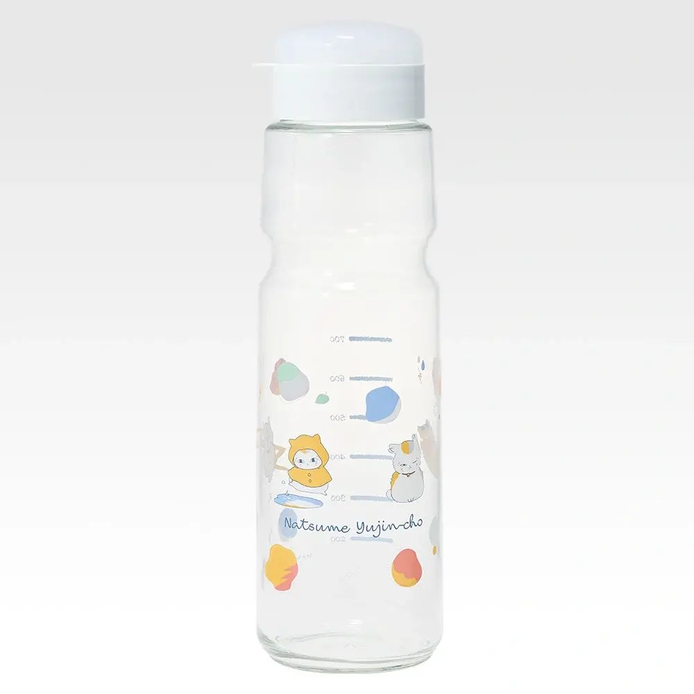 天気模様ごとに描かれるニャンコ先生が愛らしいガラスポット。サイズは約28cm、約1,100ml