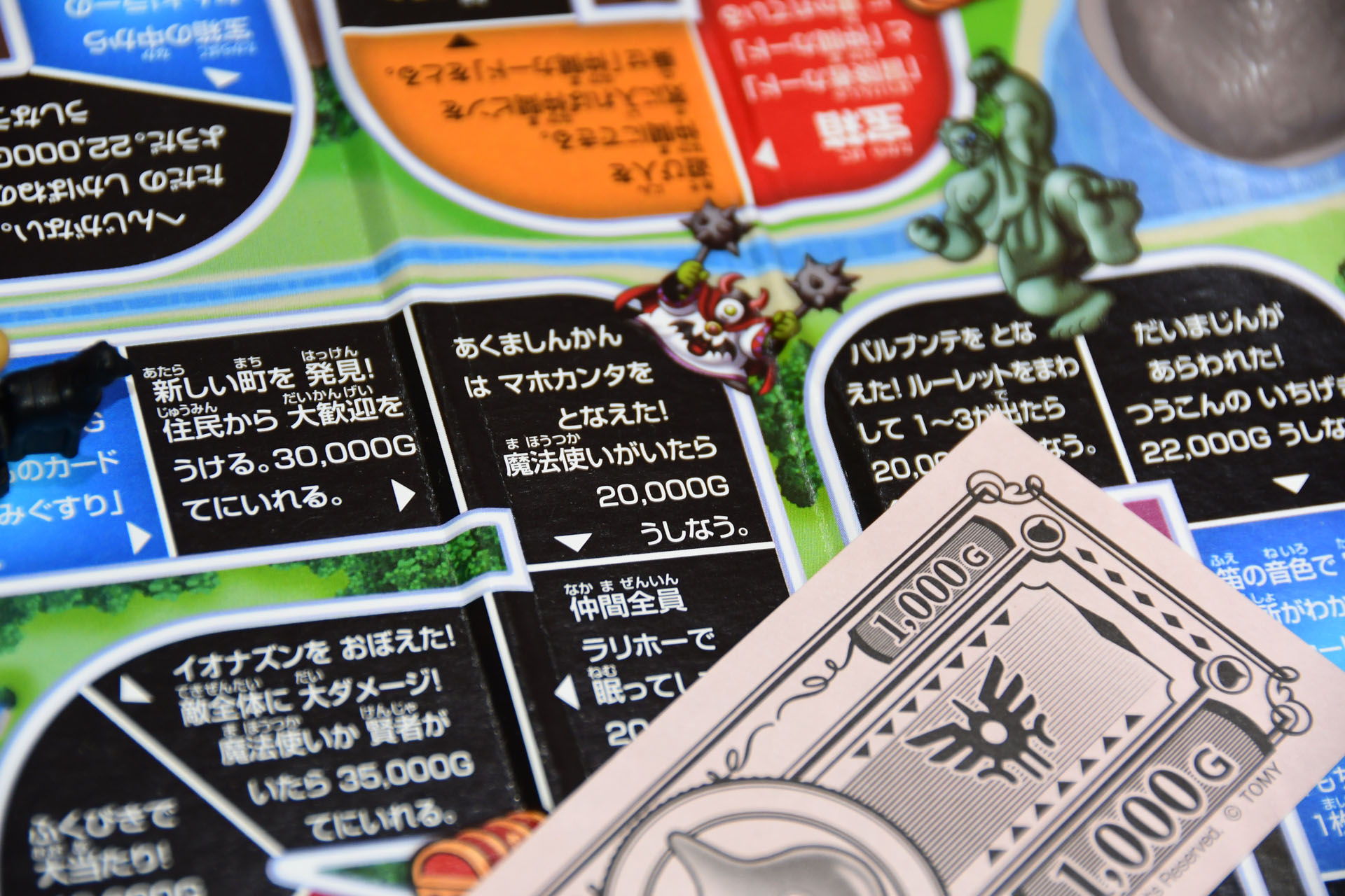 パーティーの職業でお金が増減する。アイテムに関連したイベントも