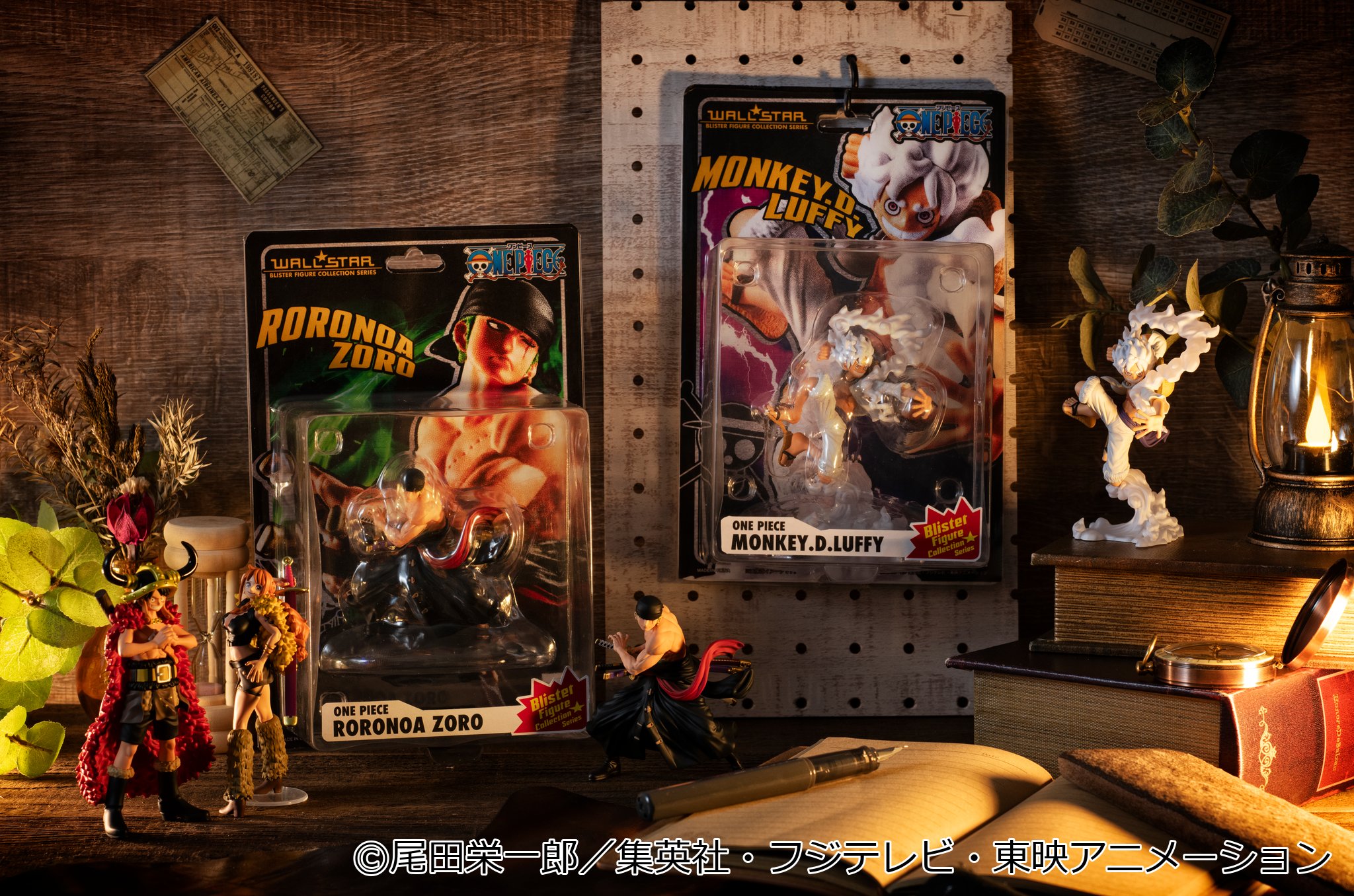 「WALLSTAR ONE PIECE モンキー・D・ルフィ ギア5」・「WALLSTAR ONE PIECE ロロノア・ゾロ」イメージ