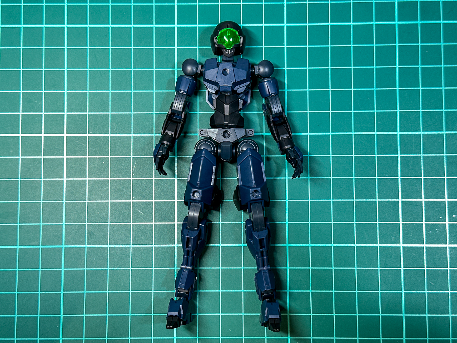 完成したスピナティオ素体は暗色のパーツで構成されています。