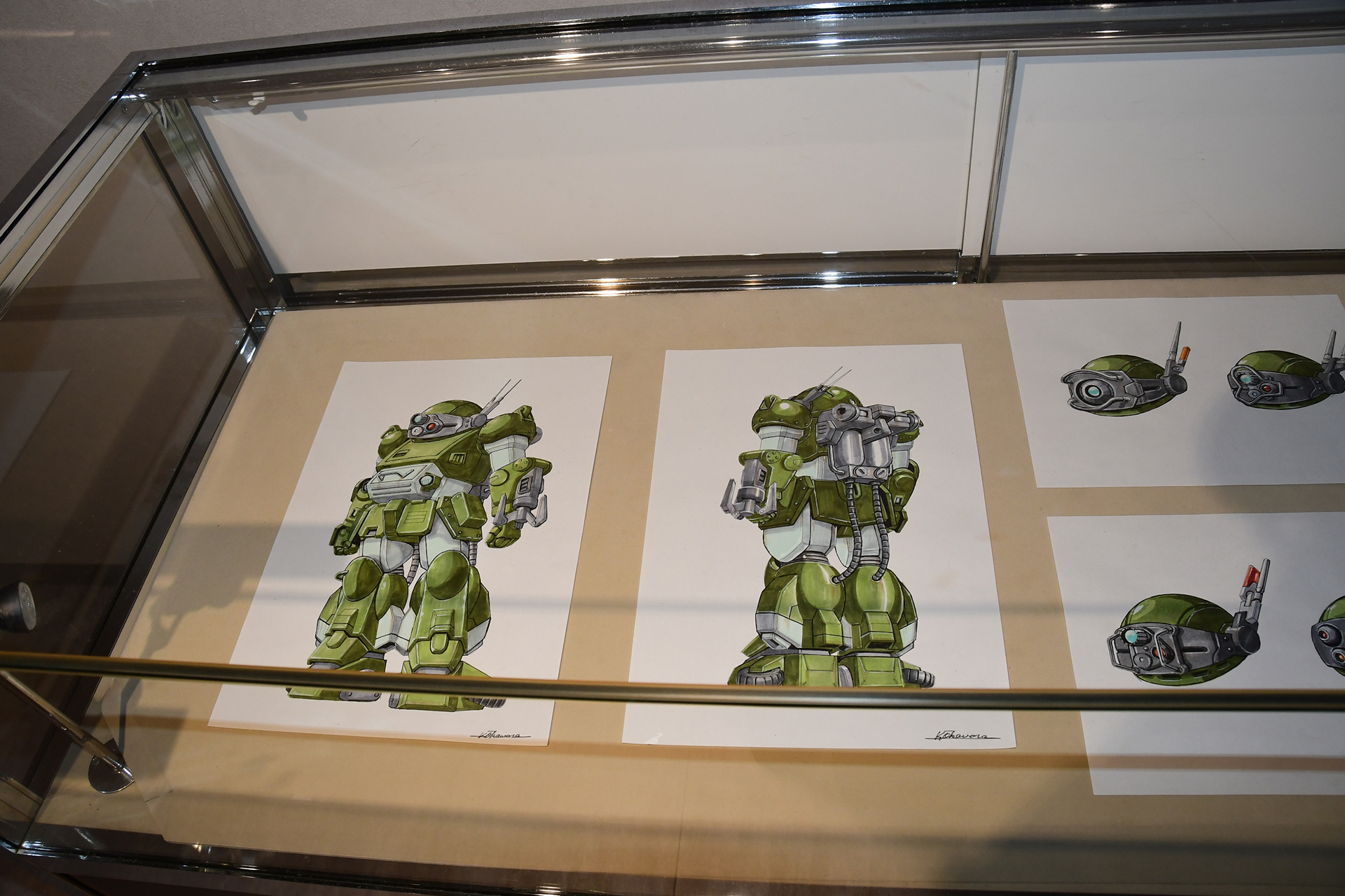 大河原氏のイラストも展示
