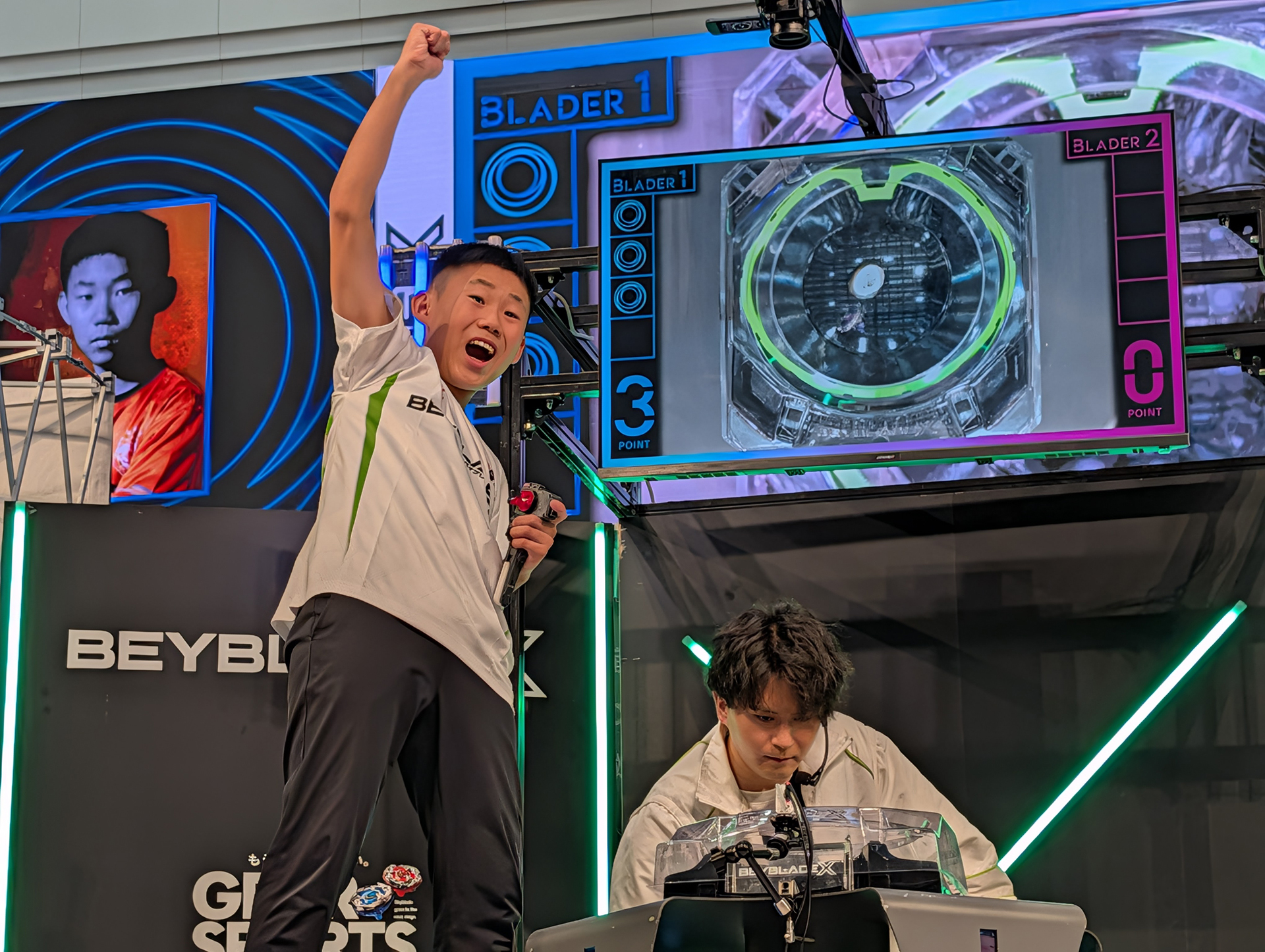 優勝の瞬間の福選手
