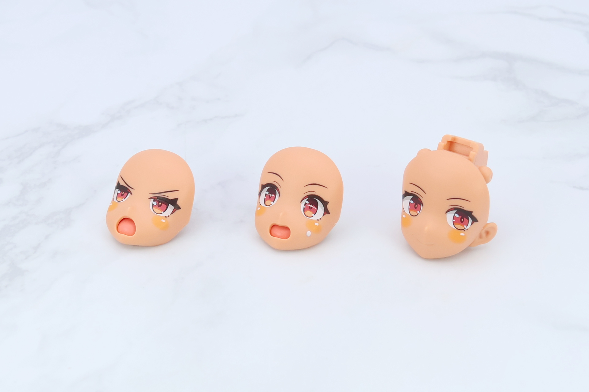 完成したフェイスパーツ
