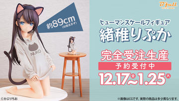 「細身の彼女」 1/6スケール 塗装済み完成品フィギュア 思わずお腹のラインをなぞりたくなる造型。うなさか氏イラスト