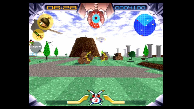 ゲームをやってみた。まずは「ジャンピングフラッシュ! アロハ男爵ファンキー大作戦の巻」から。プレイ感覚はあの時のままだ。<span class="fnt-70">©1995 Sony Interactive Entertainment Inc.</span>