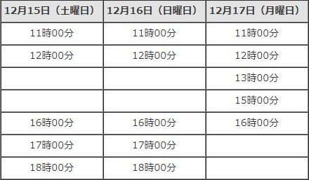 出発時刻(予定)