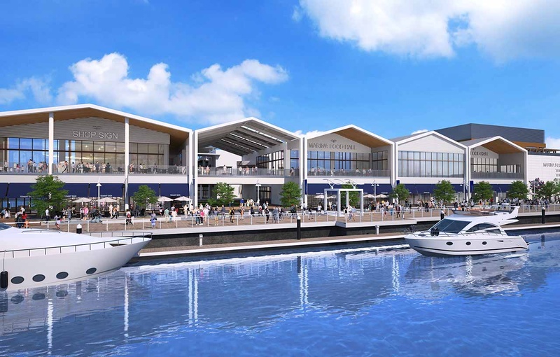 海に面するエントランスエリア