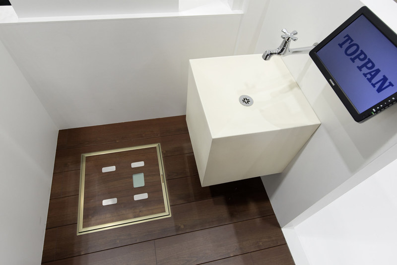 ヘルスメーターを床と一体化させた「ステルスヘルスメーター」