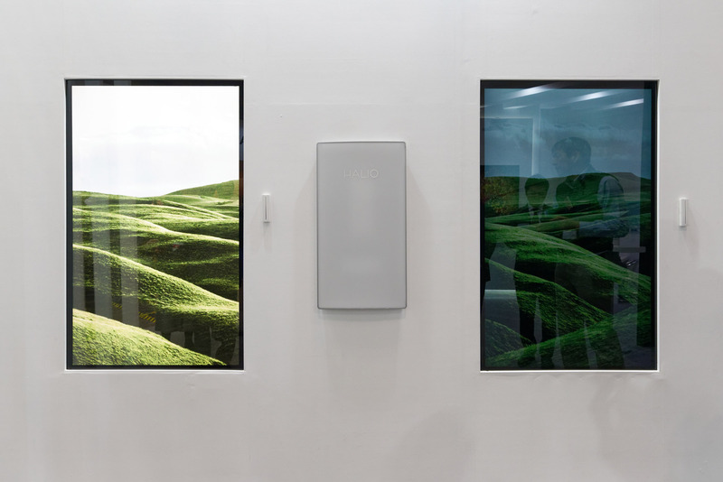 やや小さいヘイリオも展示。壁面スイッチで操作できる