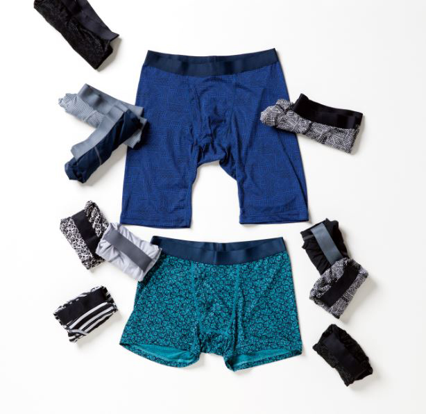 上からロングボクサーブリーフ、ボクサーブリーフ(各680円)