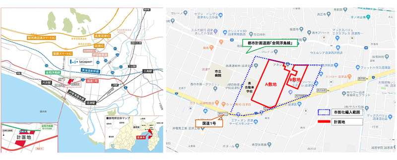 左:広域図、右:狭域図