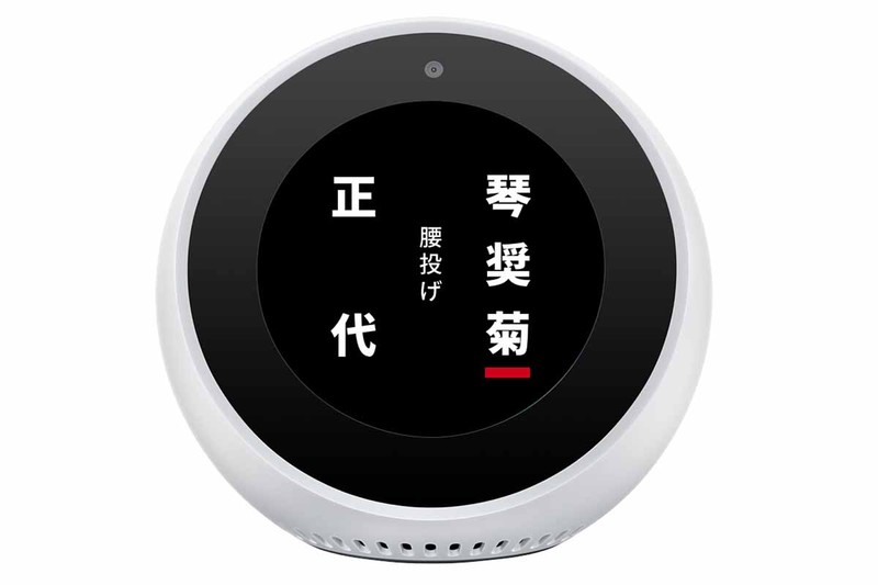 Amazon Echo Spotは大相撲の取組結果の縦書き表示に対応