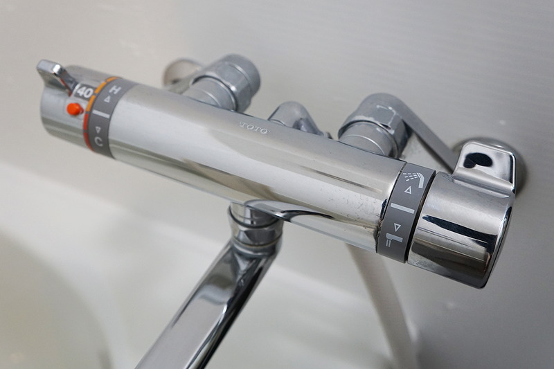 使用後。水垢でくすんだ水栓があっという間にピカピカに