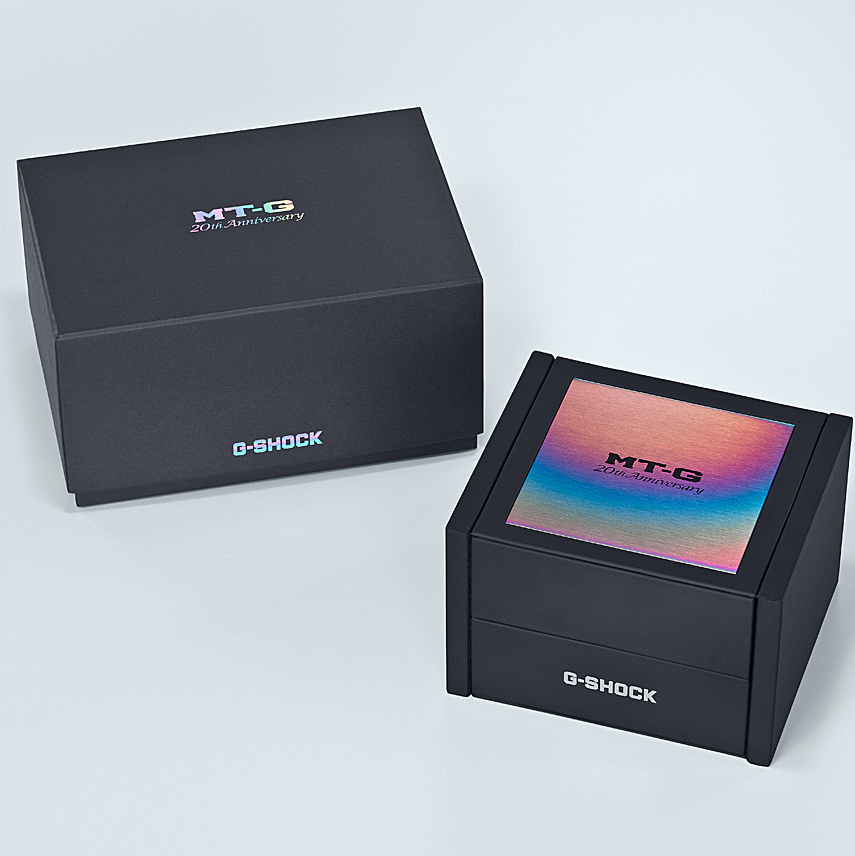 専用パッケージ。上部のレインボーカラーは1点ずつ異なる