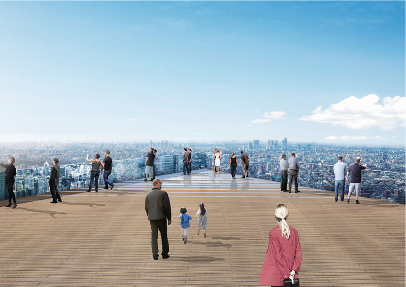 SHIBUYA SKY 屋上展望空間からの眺望イメージ