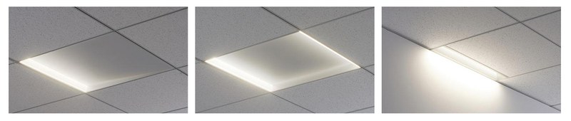 SmartArchi Float Light Architectural Square+Type(左から1枚タイプ、2枚タイプ、ウォールウォッシャタイプ)