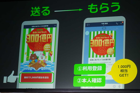LINE Pay、個人間送金を加速する「祝令和 300億円祭り」。友だちから千