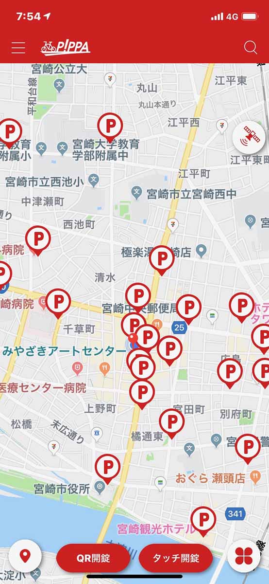 宮崎市内繁華街を中心に展開する