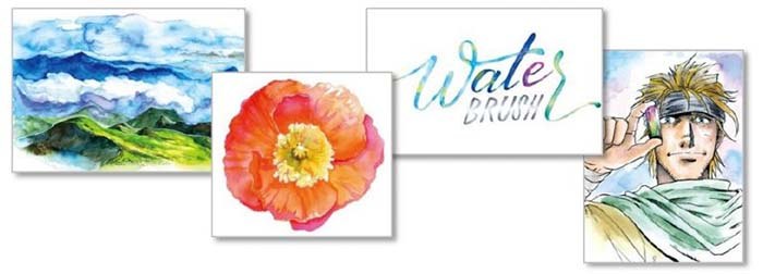 TOMBOW WATER BRUSHとABTを使った作例