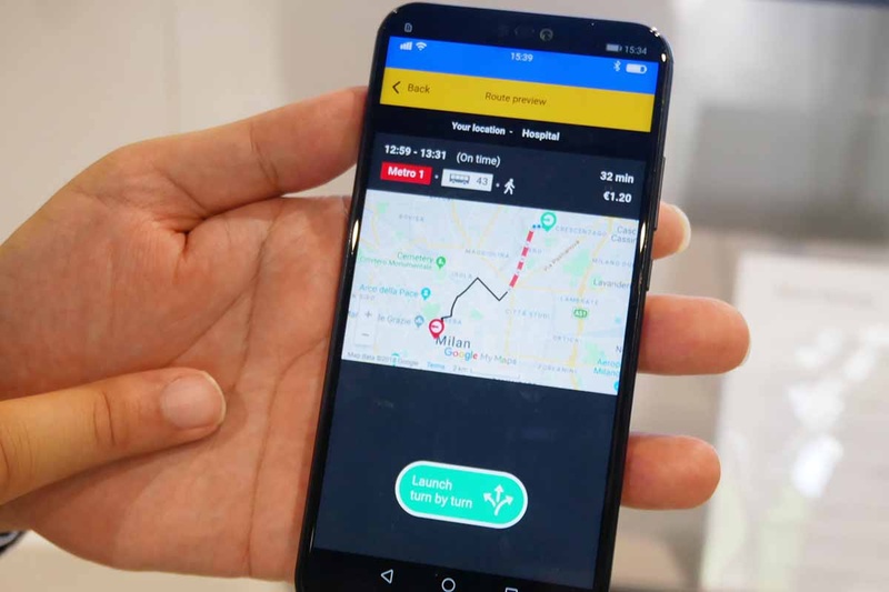 代替ルートを地図上に表示する