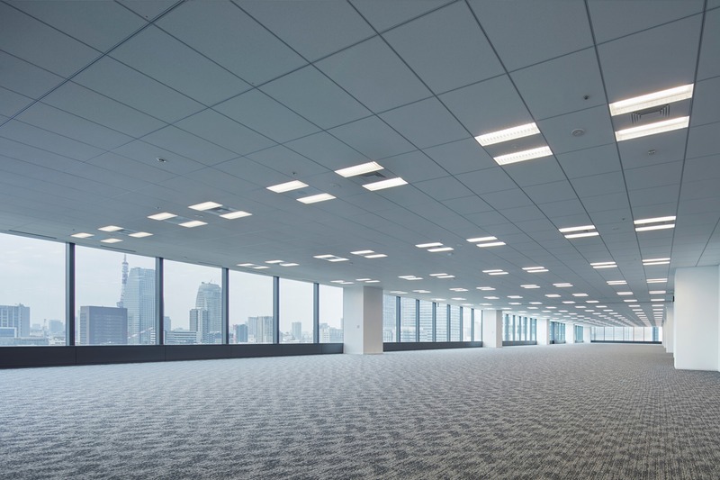 整形無柱の事務スペース