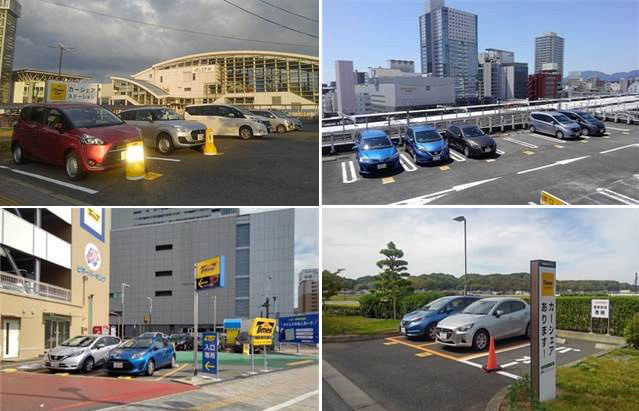 新幹線駅ステーション事例。(左上)東北新幹線 二戸駅、(右上)東海道新幹線 静岡駅、(左下)山陽新幹線 岡山駅、(右下)九州新幹線 新玉名駅