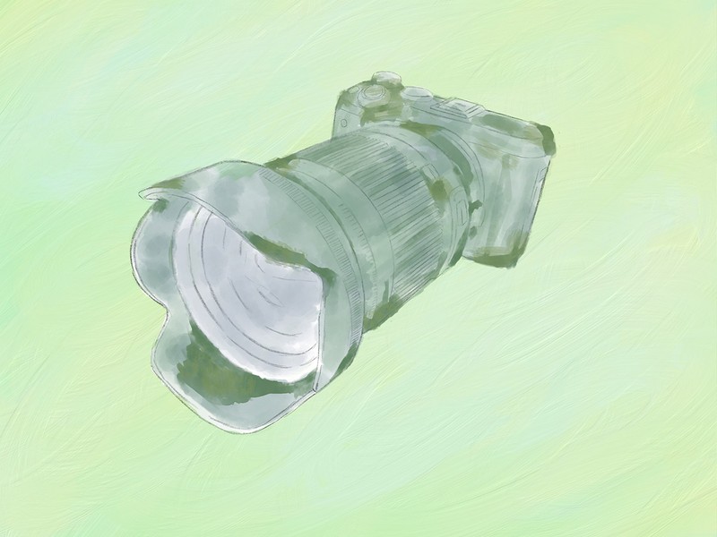 背景は油彩ライブブラシで混色。筆の跡や凹凸がリアルで描いていて楽しい