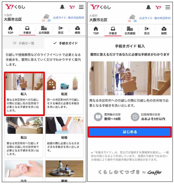 手続き一覧と手続きガイド
