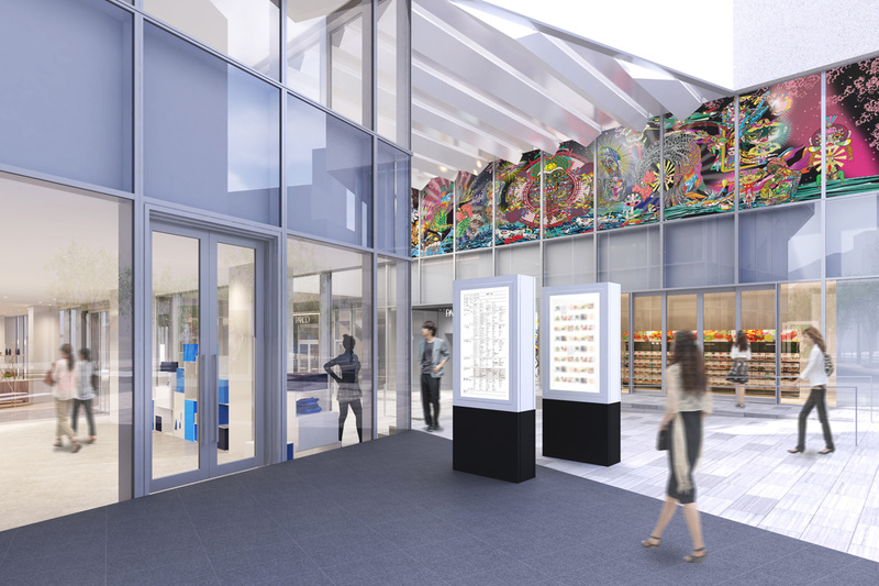 田名網敬一アートウィンドウ  元CG作成：竹中工務店