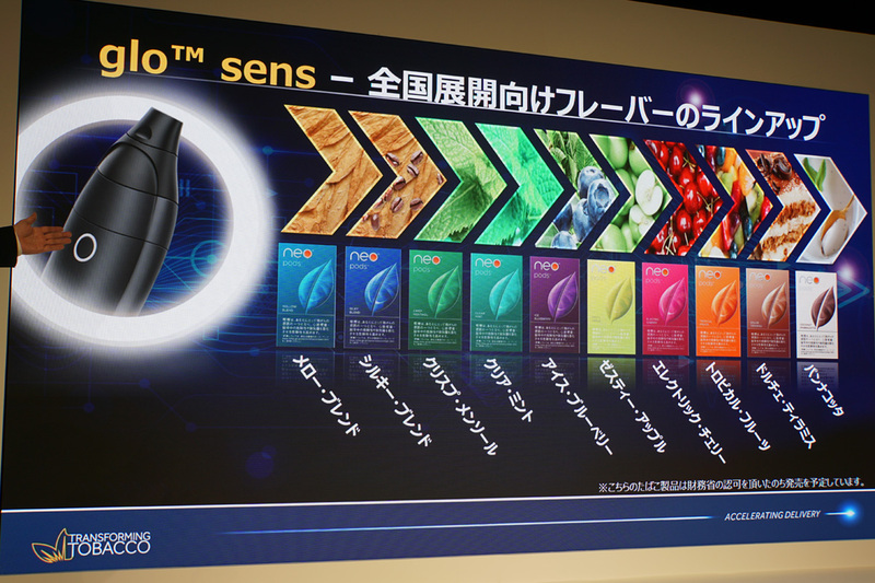 glo sensの新フレーバー追加後のラインアップ