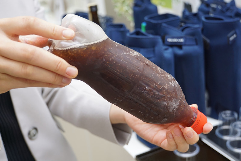 何度か逆さまにすると全体がシャーベット状に