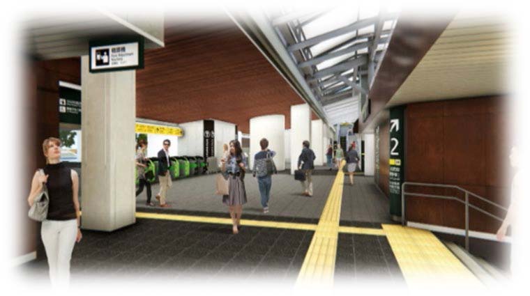 千駄ケ谷駅 改札内コンコース イメージ